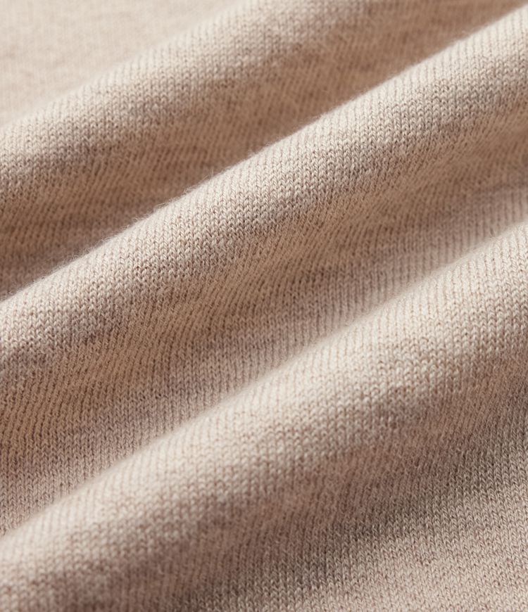 cardigan de travail en laine mélangée à col rond et manches courtes