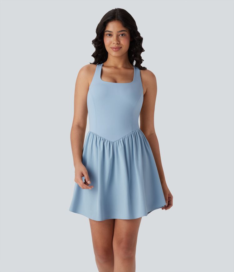 robe de pickleball breezeful corset 2 en 1 à poches mini séchage rapide et fluide - longueur allongée
