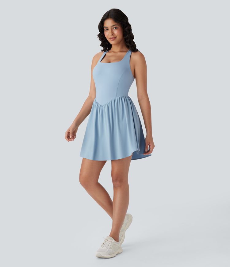 robe de pickleball breezeful corset 2 en 1 à poches mini séchage rapide et fluide - longueur allongée