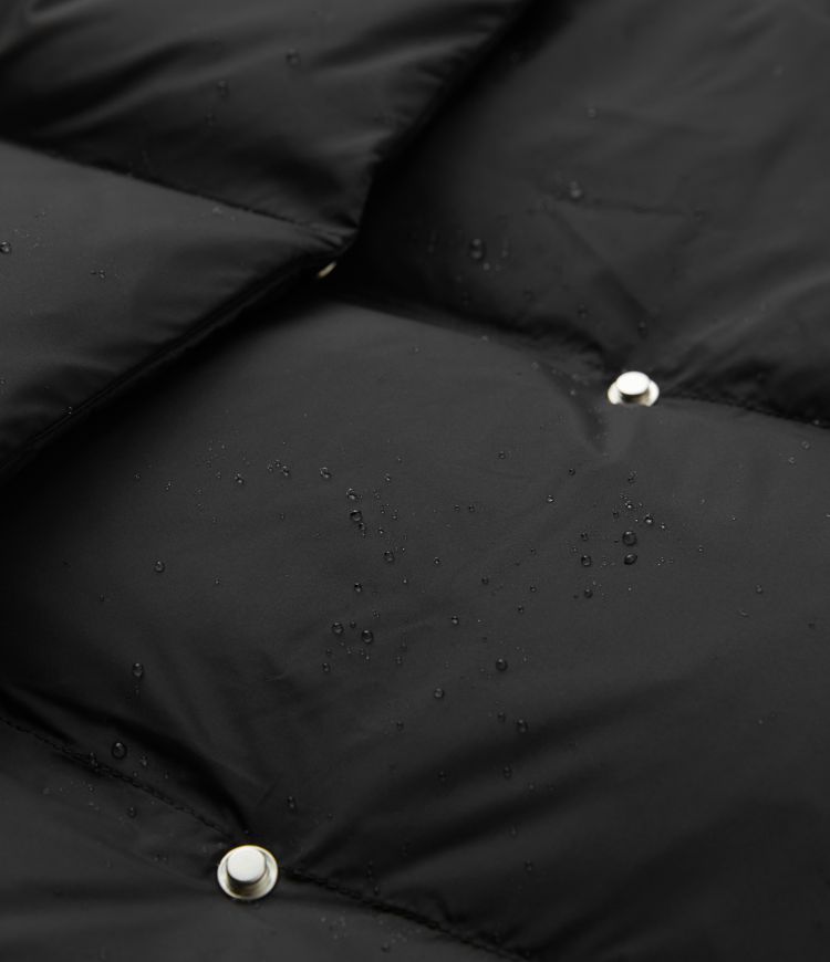 doudoune décontractée à capuche poche latérale zippée et boutons-pression