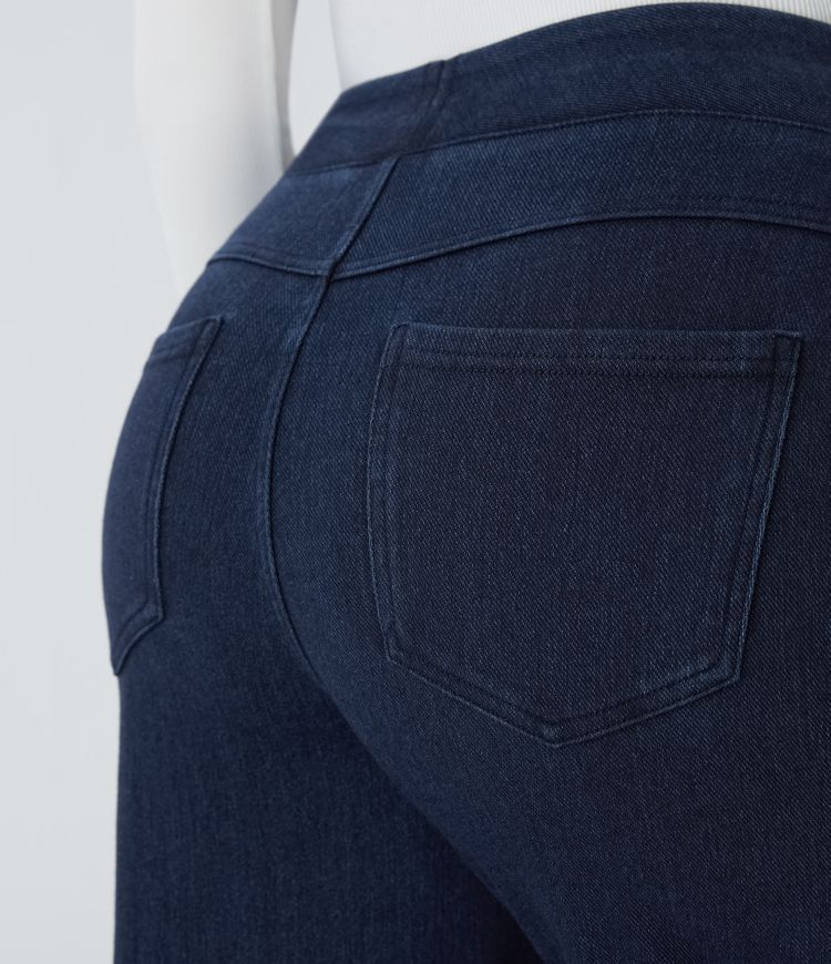 jean décontracté halara flex denim heat taille haute poches jambes larges