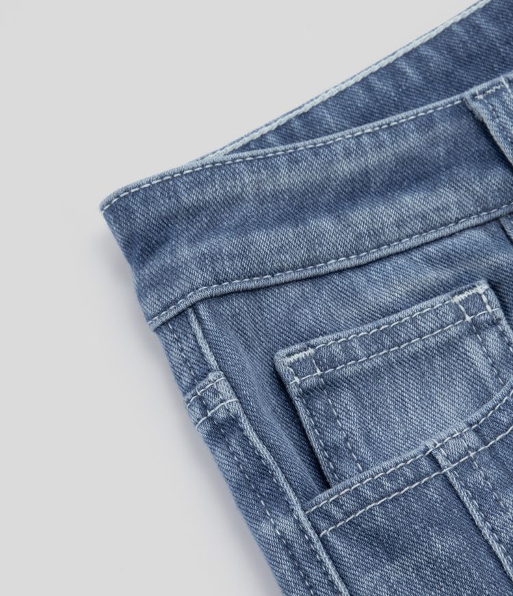 jean skinny décontracté halara flex taille mi-basse avec poches zippées