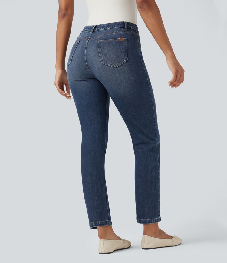 jean décontracté halara flex taille mi-haute slim 78 avec poches