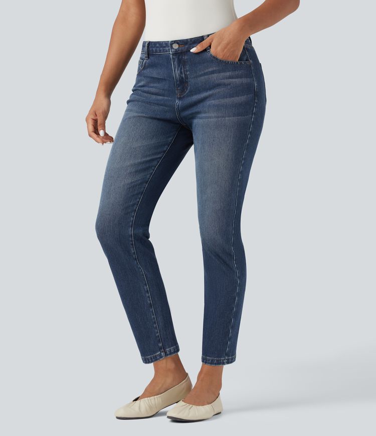 jean décontracté halara flex taille mi-haute slim 78 avec poches