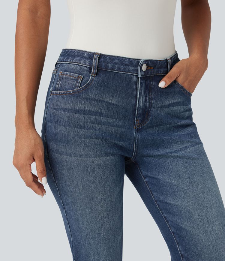 jean décontracté halara flex taille mi-haute slim 78 avec poches