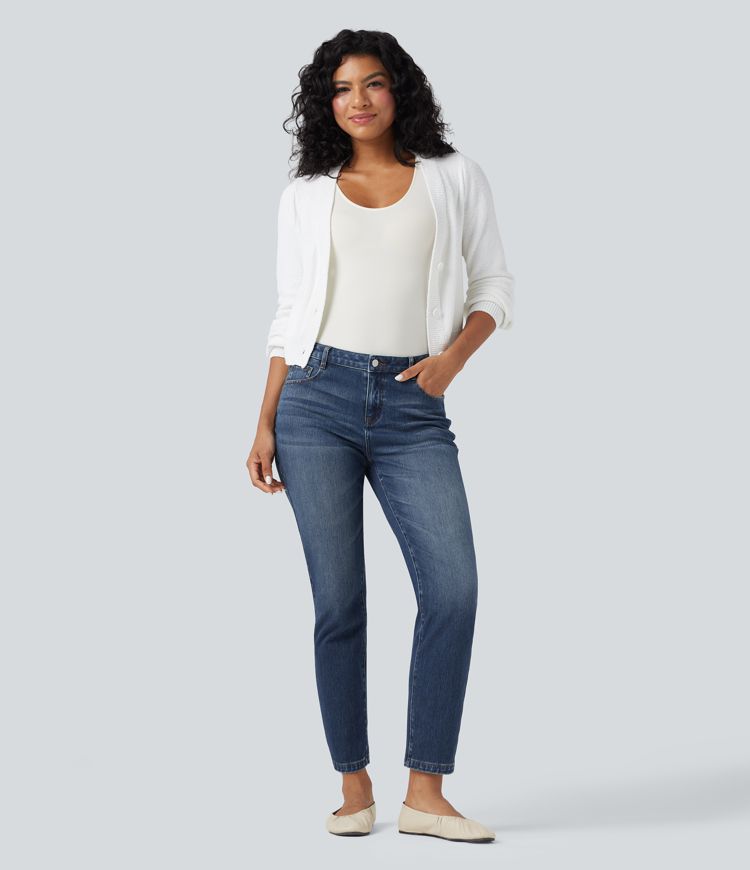 jean décontracté halara flex taille mi-haute slim 78 avec poches