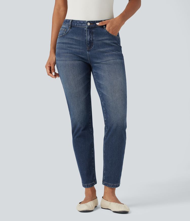 jean décontracté halara flex taille mi-haute slim 78 avec poches