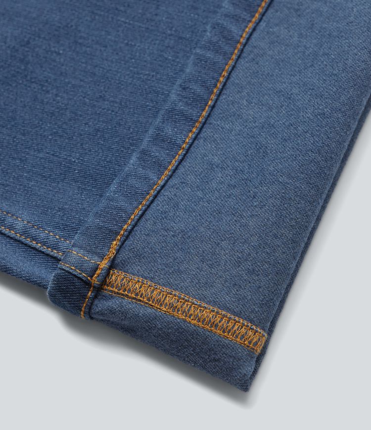 jean halara flex denim heat taille mi-haute coupe évasée décontractée avec poches