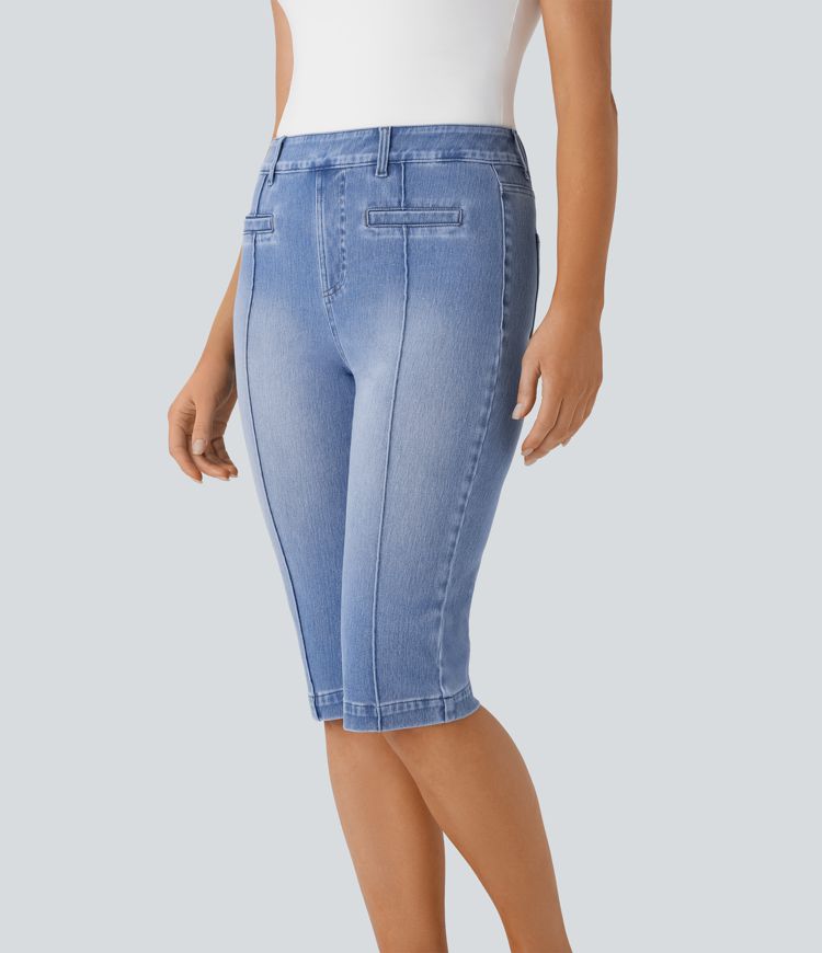 jean décontracté à taille haute et poches halara flex