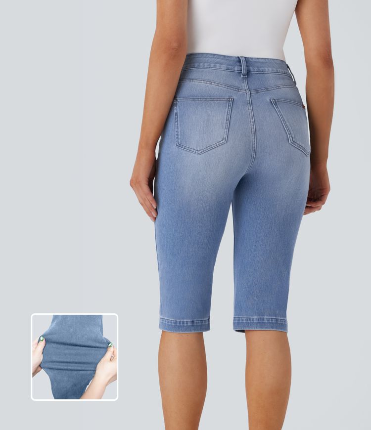 jean décontracté à taille haute et poches halara flex