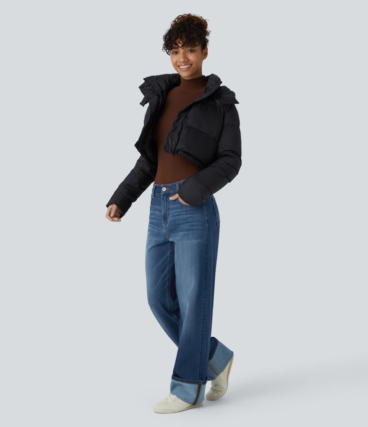 jean boyfriend ample décontracté halara flex taille basse avec poches zippées