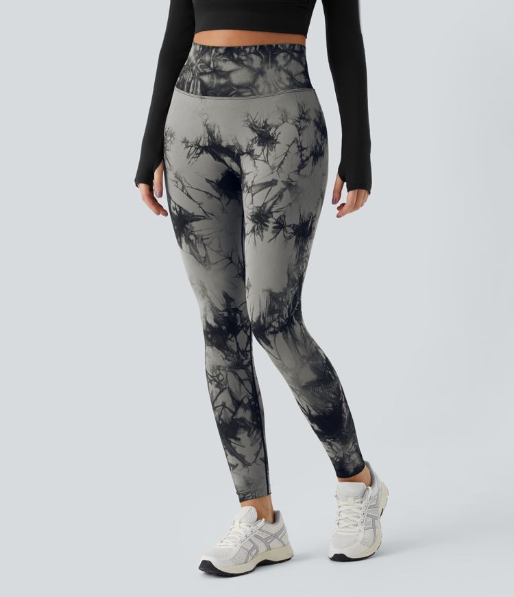 leggings de yoga taille haute oneform seamless flow tie dye