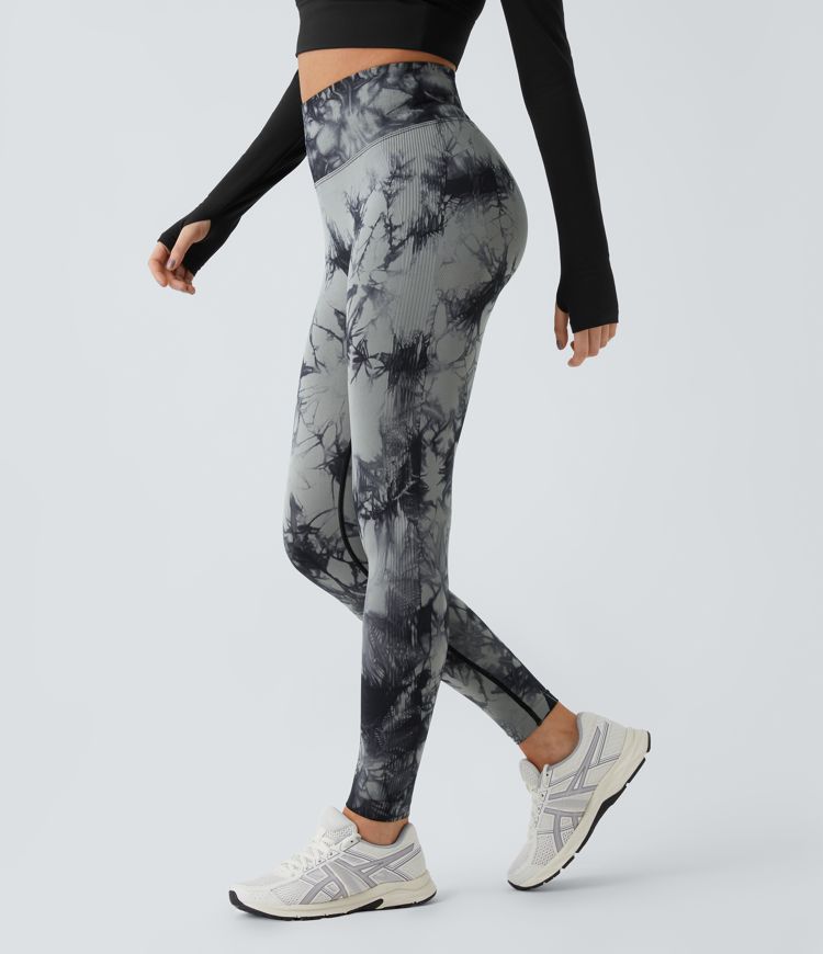 leggings de yoga taille haute oneform seamless flow tie dye