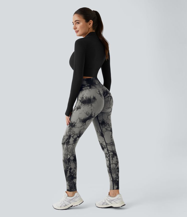 leggings de yoga taille haute oneform seamless flow tie dye
