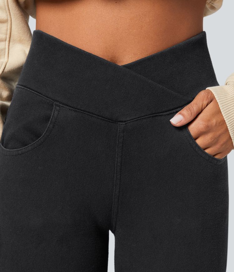 leggings 78 décontractés en denim halara flex heat taille haute poches croisées