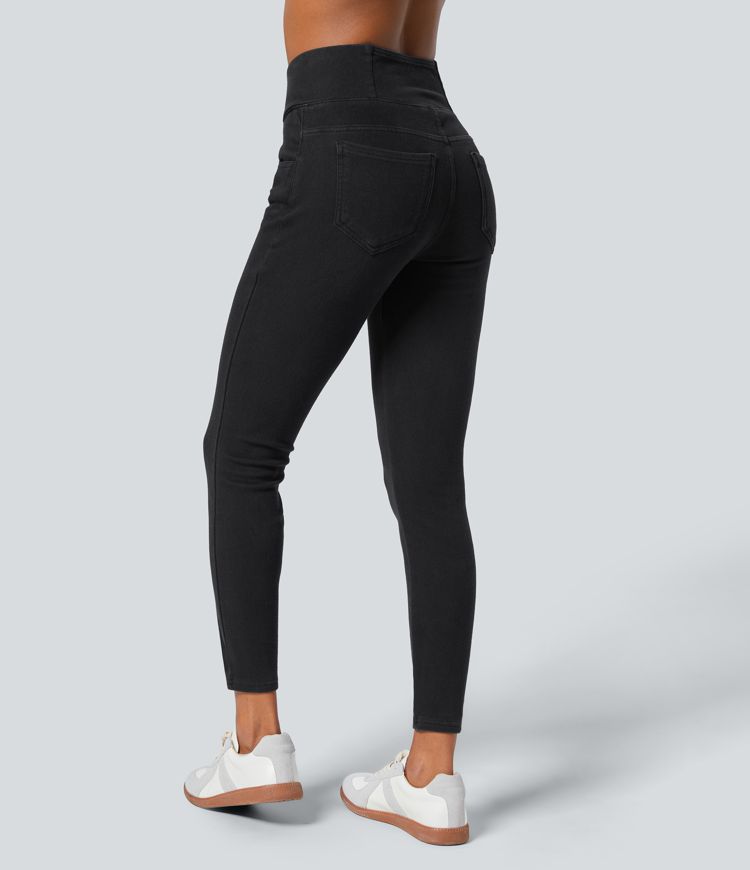 leggings 78 décontractés en denim halara flex heat taille haute poches croisées