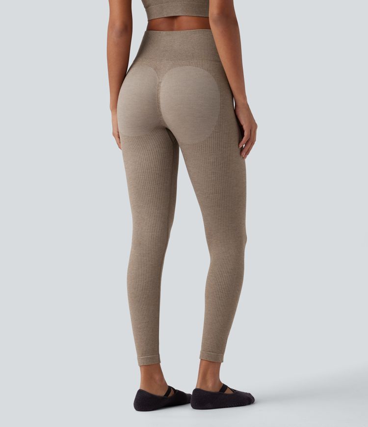 leggings de yoga taille haute oneform seamless flow pour se réchauffer