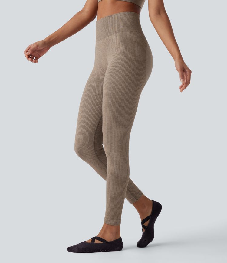 leggings de yoga taille haute oneform seamless flow pour se réchauffer