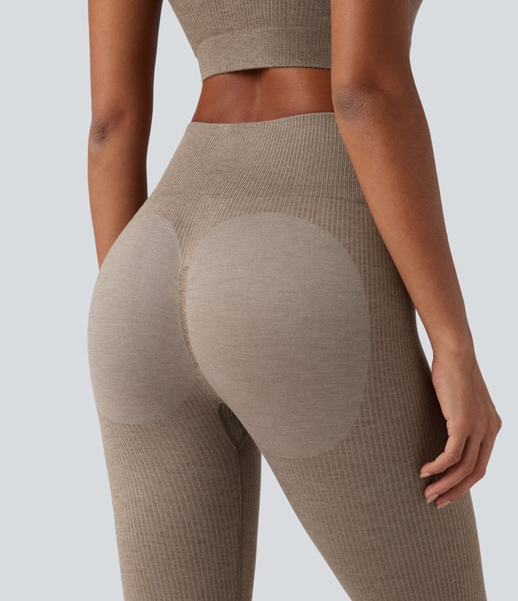 leggings de yoga taille haute oneform seamless flow pour se réchauffer