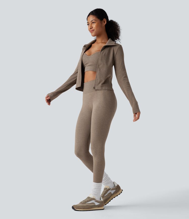 leggings de yoga taille haute oneform seamless flow pour se réchauffer