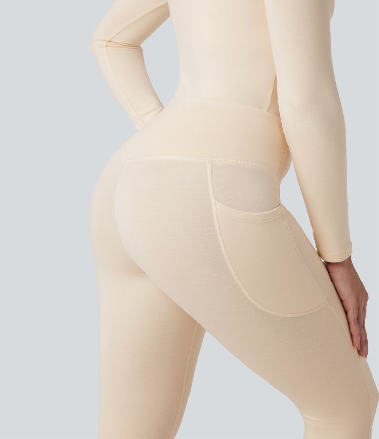leggings chauds décontractés taille haute halara heatcore avec poches