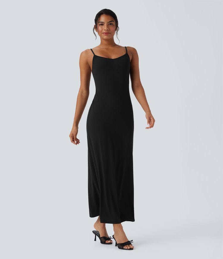 robe longue décontractée en dentelle deux pièces à manches longues