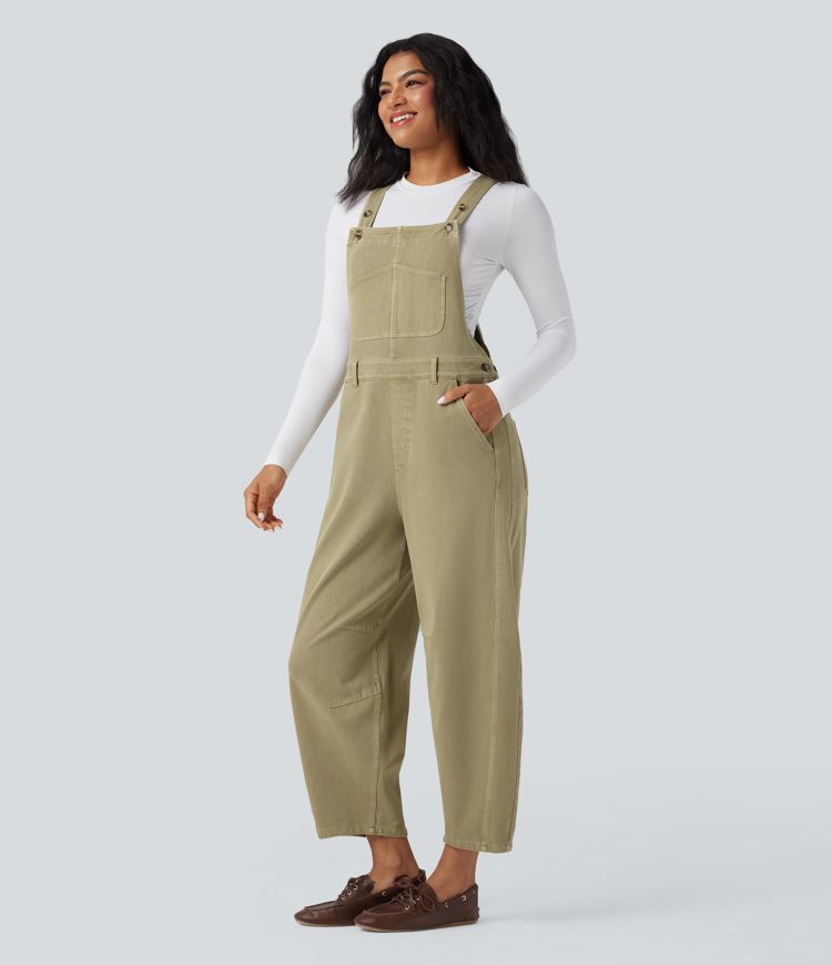 salopette décontractée en denim halara flex 78 avec poches