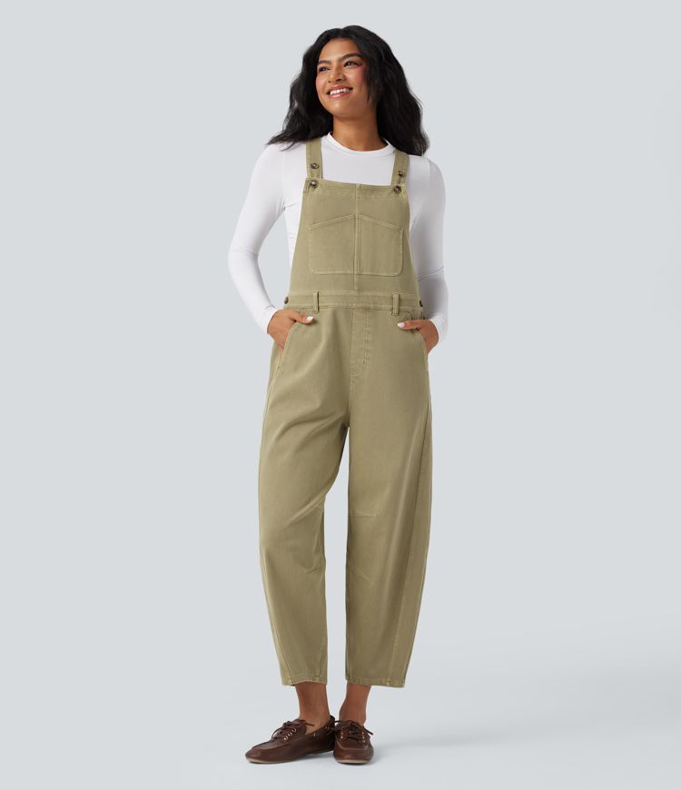 salopette décontractée en denim halara flex 78 avec poches