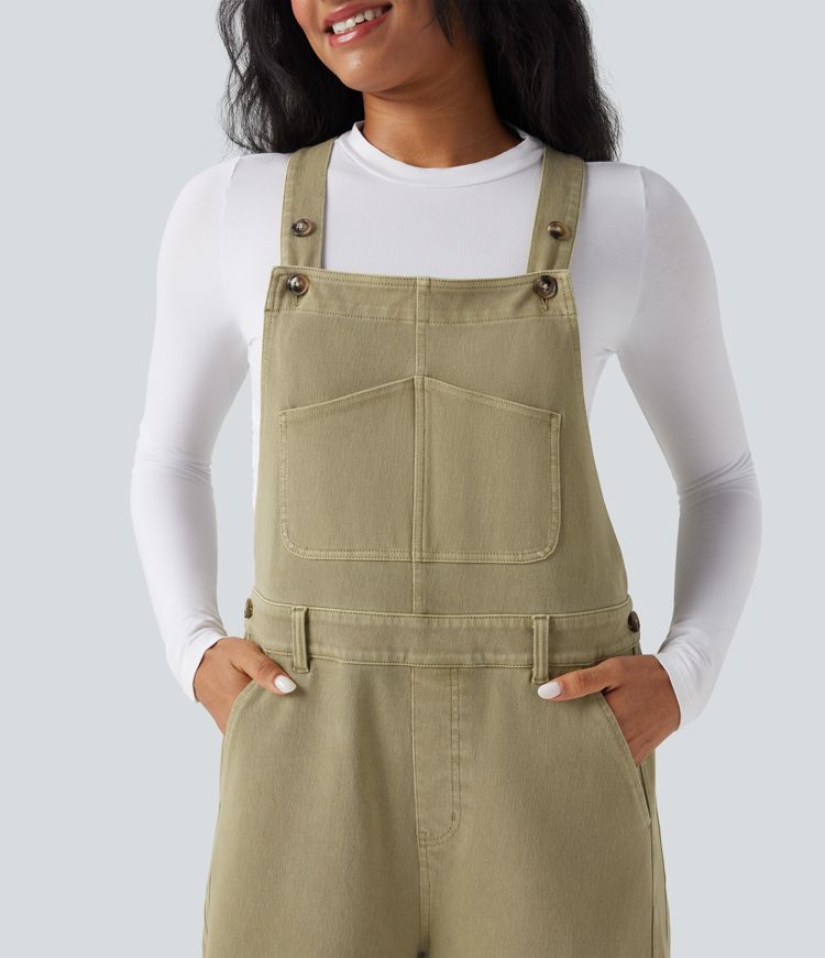 salopette décontractée en denim halara flex 78 avec poches