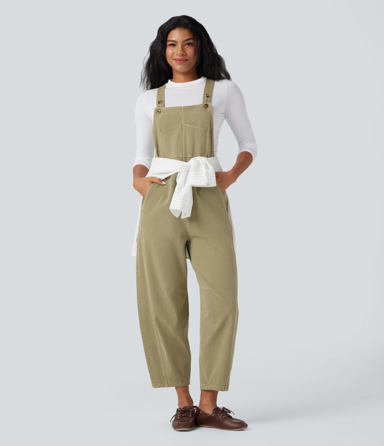 salopette décontractée en denim halara flex 78 avec poches