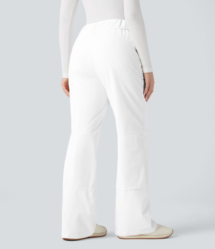 pantalon de randonnée chaud taille haute coupe bootcut avec poches