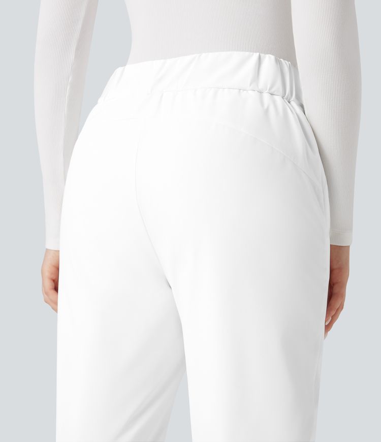 pantalon de randonnée chaud taille haute coupe bootcut avec poches