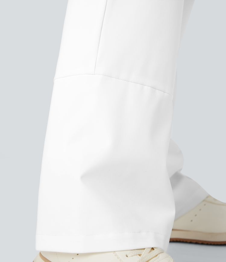 pantalon de randonnée chaud taille haute coupe bootcut avec poches