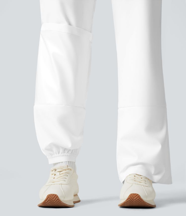 pantalon de randonnée chaud taille haute coupe bootcut avec poches