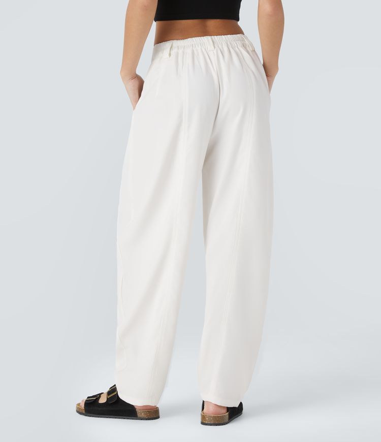 pantalon de travail halara flex taille mi-haute à poches et jambes fuselées