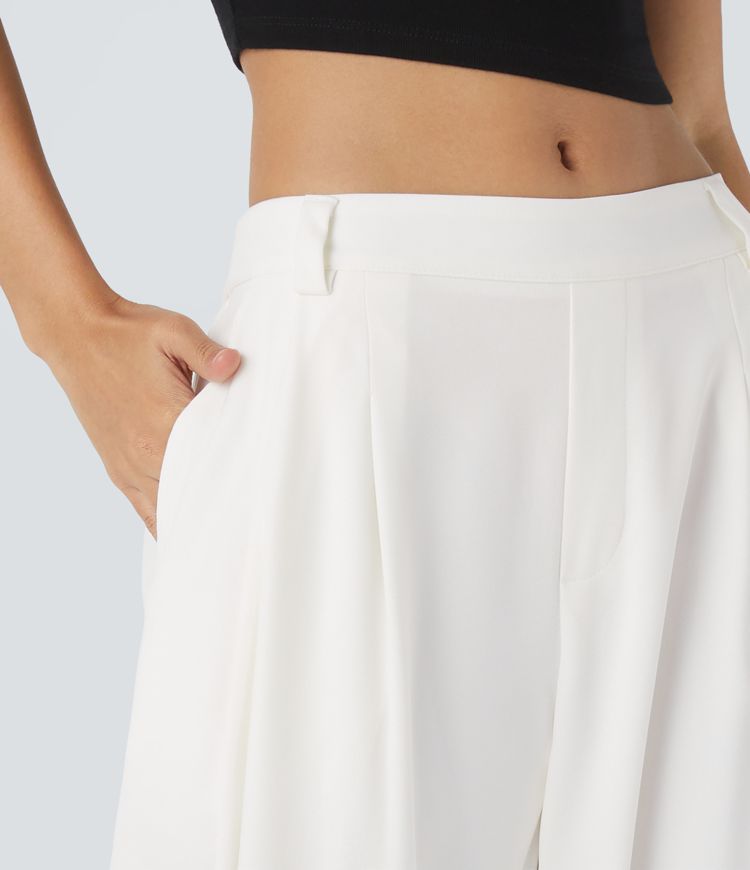 pantalon de travail halara flex taille mi-haute à poches et jambes fuselées