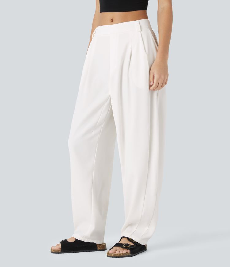 pantalon de travail halara flex taille mi-haute à poches et jambes fuselées