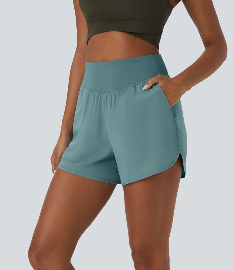 short décontracté breezeful taille haute à poche et séchage rapide 10 cm