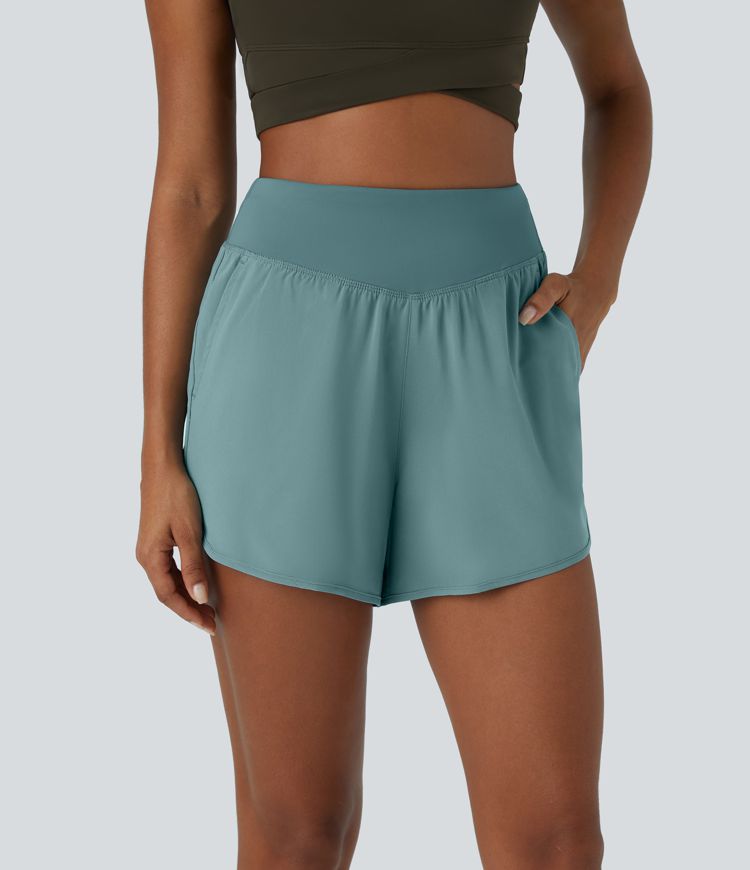 short décontracté breezeful taille haute à poche et séchage rapide 10 cm