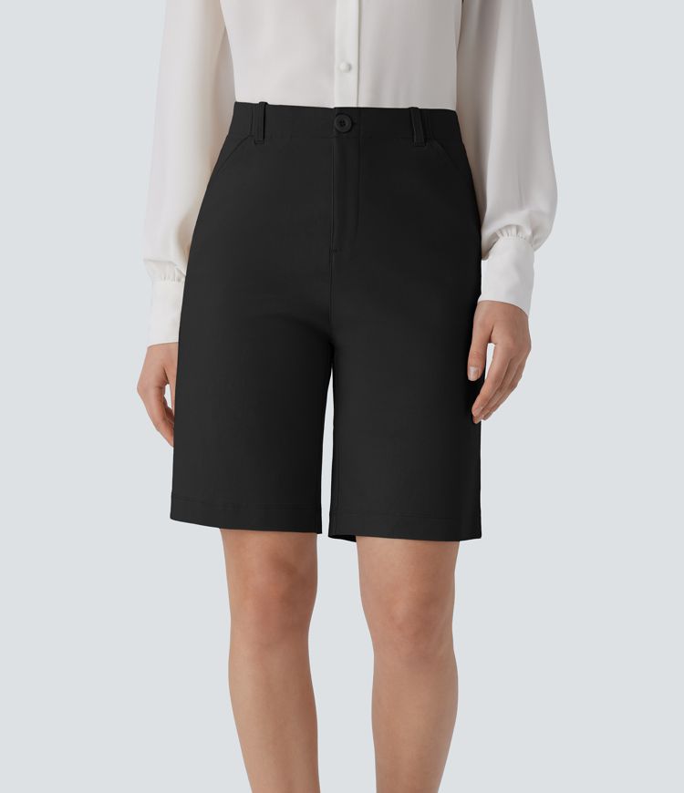 short de travail mi-haut à poche zippée 9