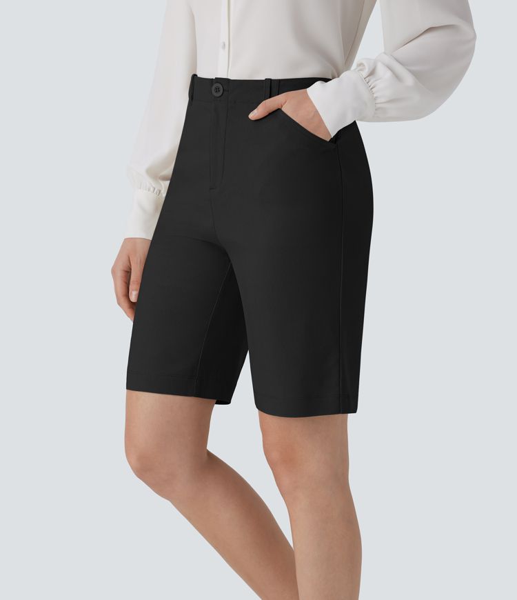 short de travail mi-haut à poche zippée 9