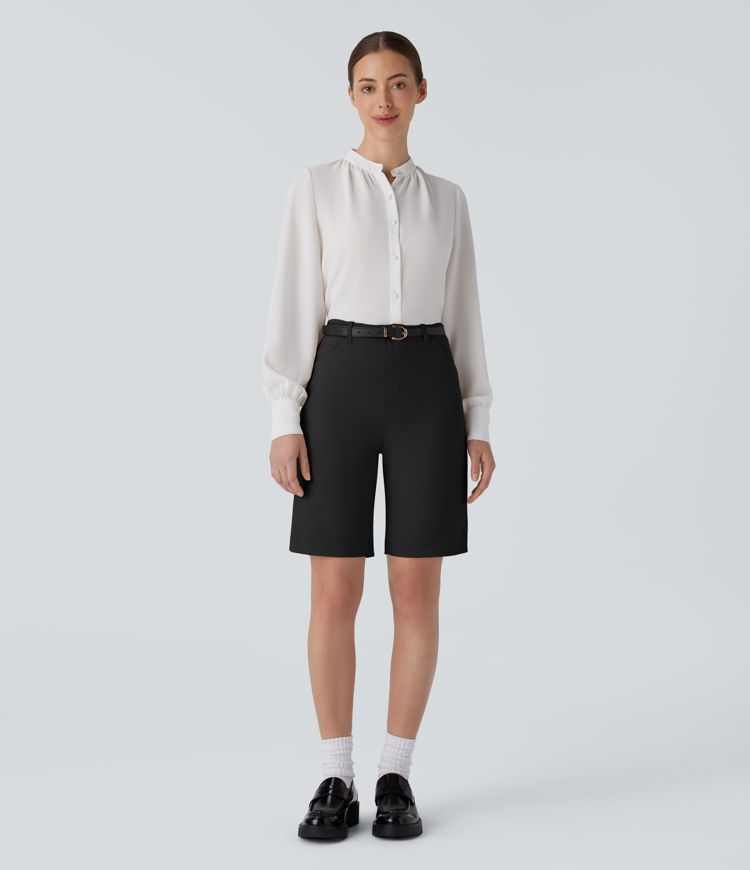 short de travail mi-haut à poche zippée 9
