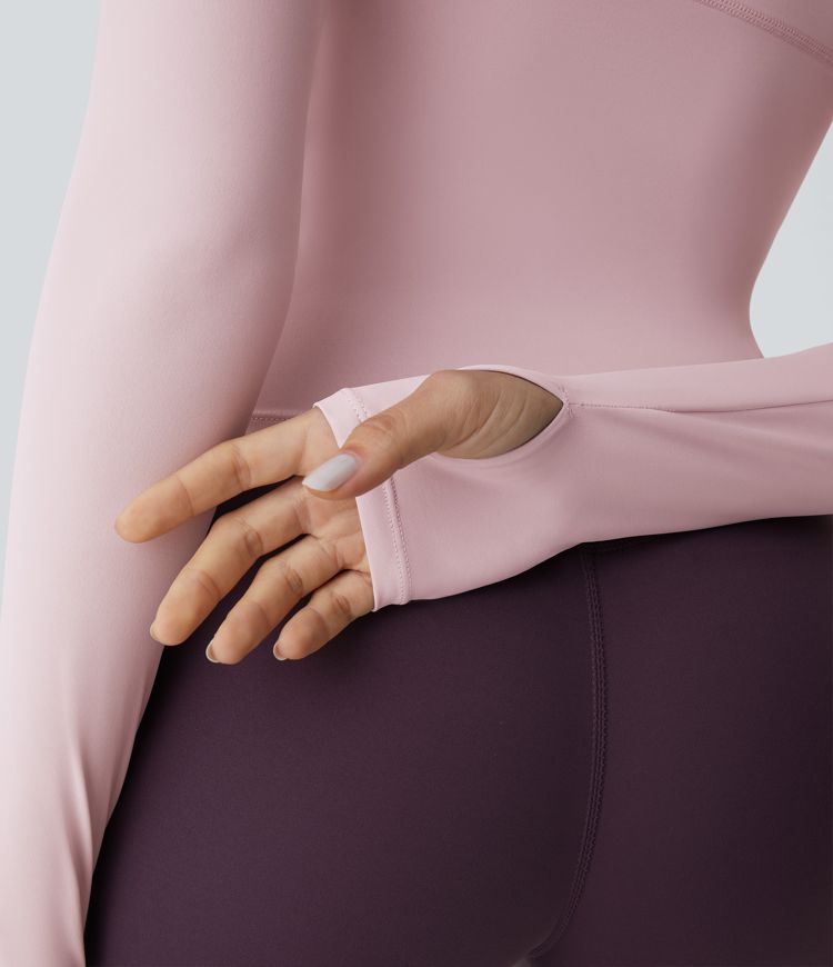 haut de yoga et de sport avec trou pour le pouce