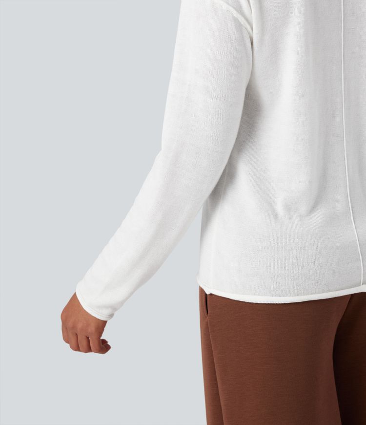 pull de travail à col henley et manches longues