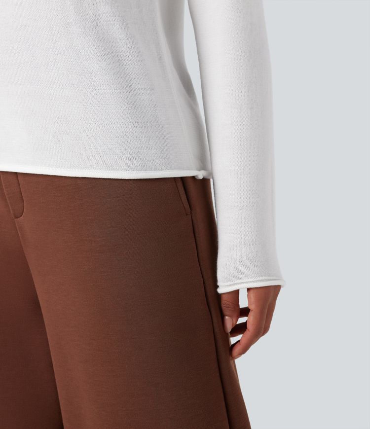 pull de travail à col henley et manches longues