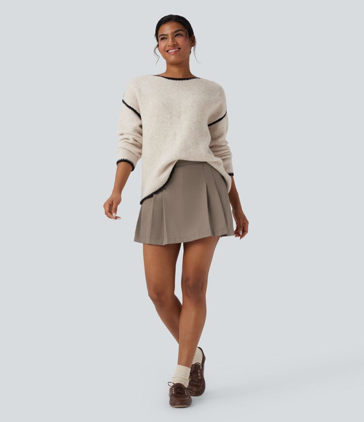 pull décontracté à blocs de couleur