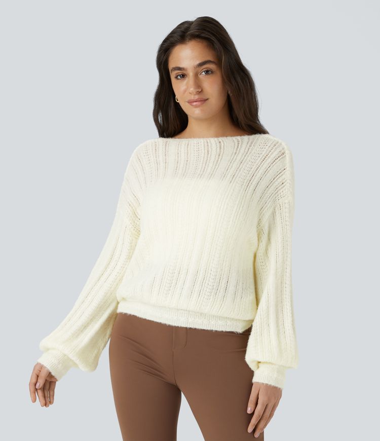pull de travail transparent à col en v et manches longues - portable devant et derrière