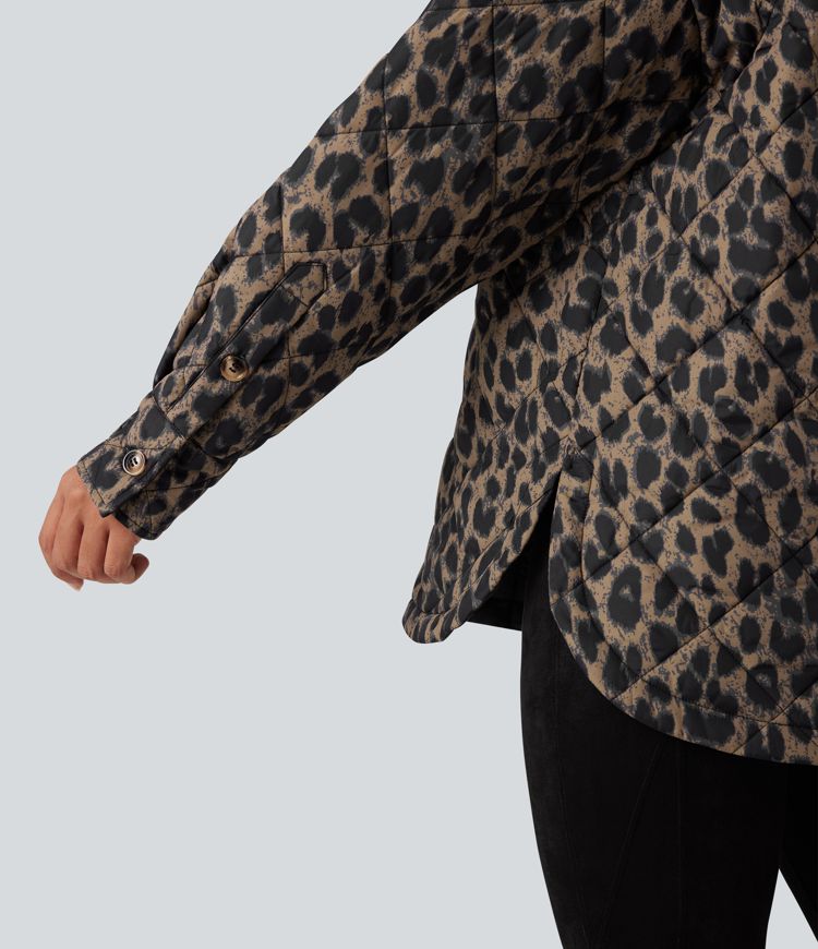 veste matelassée décontractée à manches longues réversible résistante et déperlante avec poches