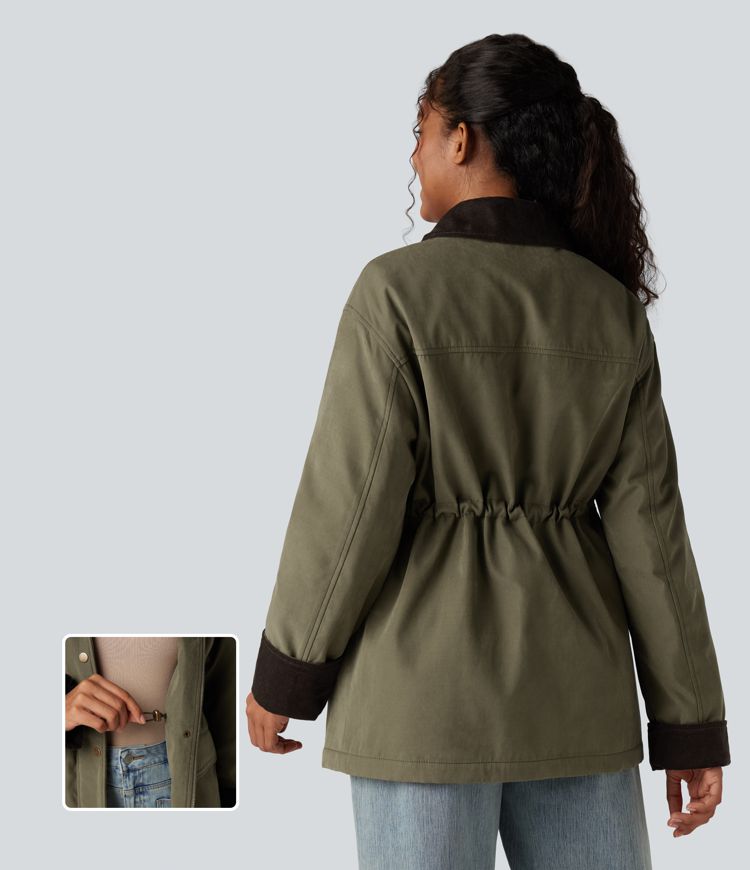 veste de travail décontractée à manches longues avec poches